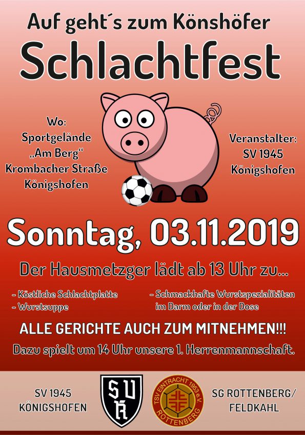 Schlachtfest 2019 Sportverein 1945 Königshofen e. V.